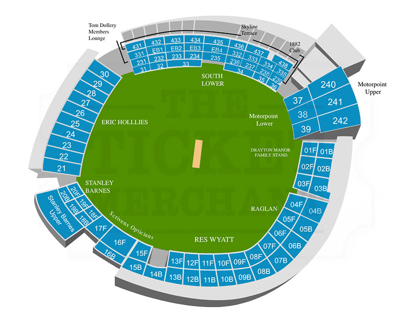 Edgbaston Cricket Ground Seating Plan View